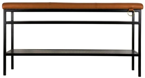 Maze Nancy Benk Svart/Cognac