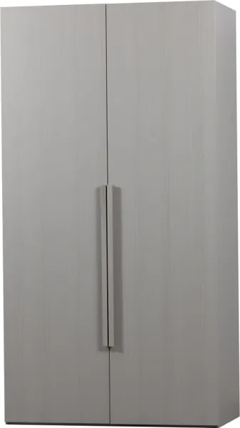 Rens, Garderobeskap, grå, H210x110x58 cm, valnøtt