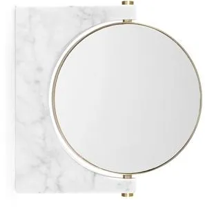 Audo Pepe Marmor Speil Vegg Messing/ Carrara Marmor